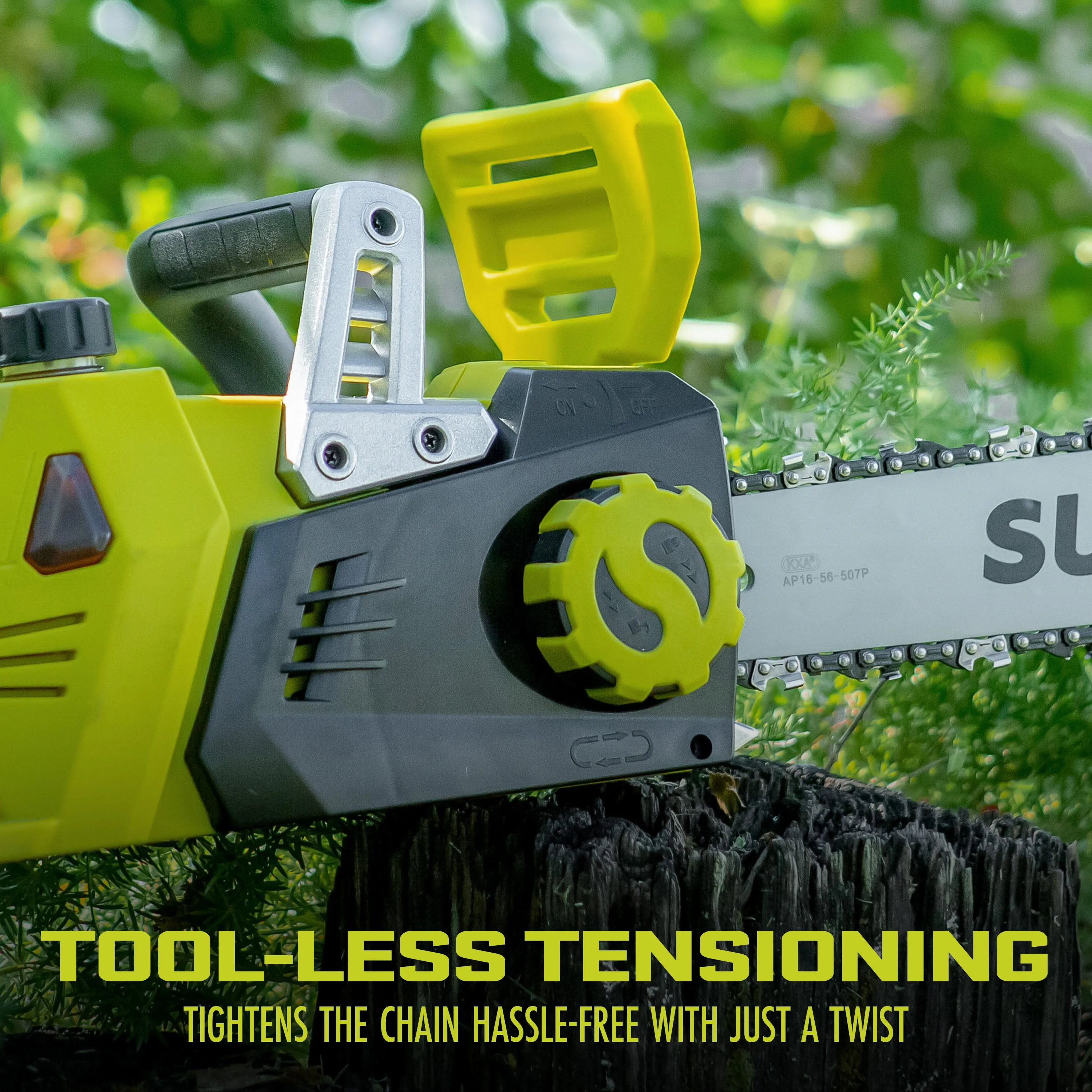 Sun Joe 24V-X2-CS16 48-Volt* IONMAX Cordless Chain Saw Kit | 16-inch | W/ 2 x 2.0-Ah Batteries   Charger