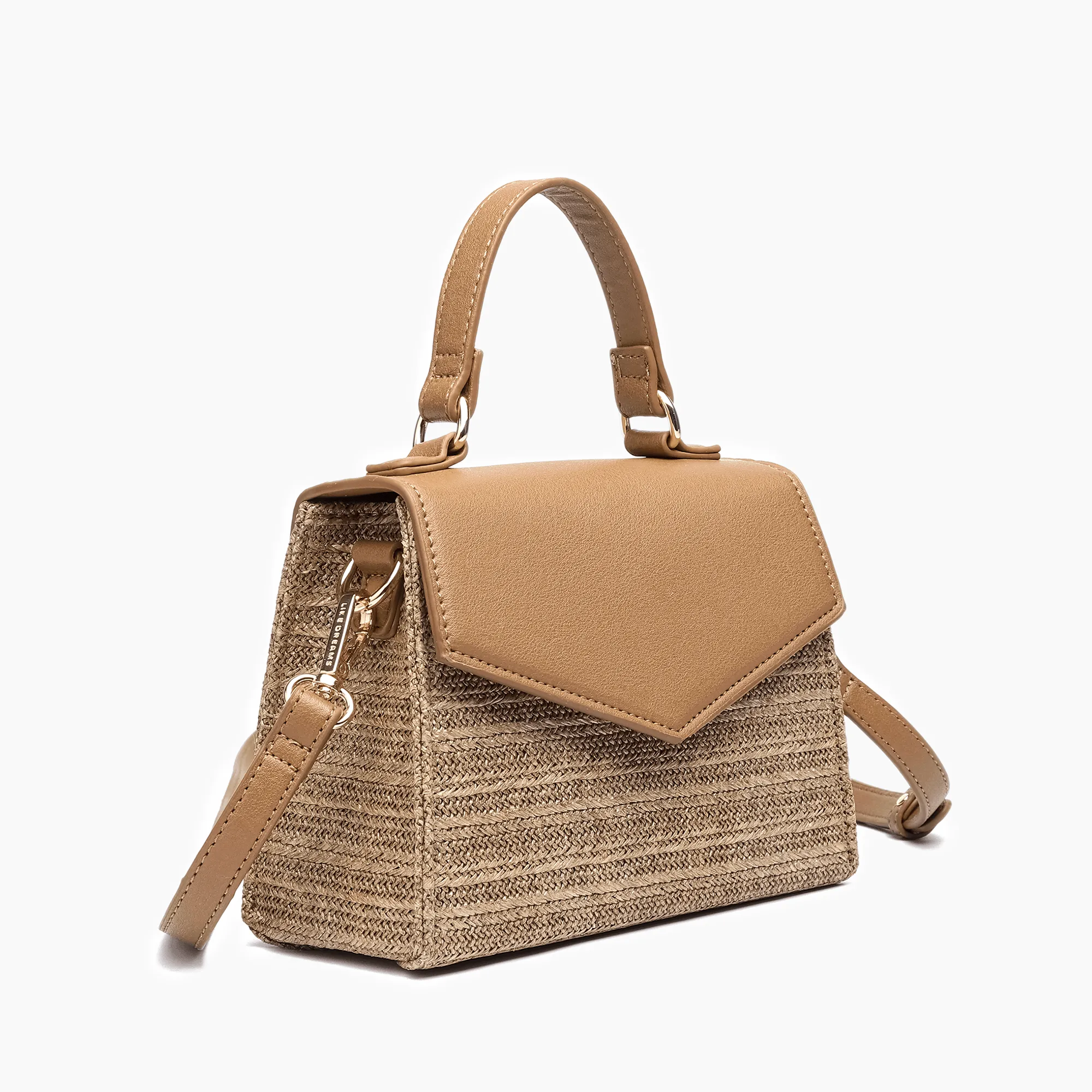 Sunny Straw Overflap Crossbody Bag