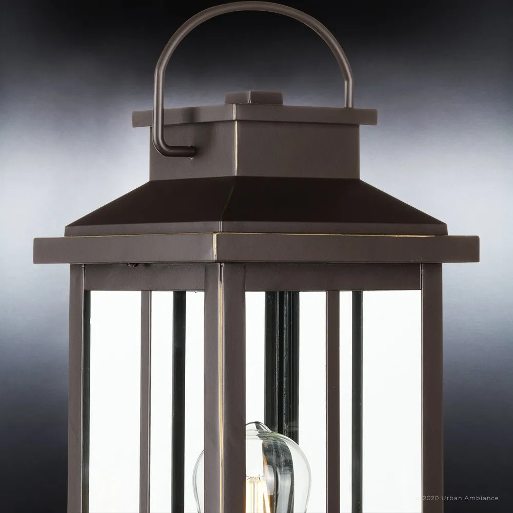 UHP1293 Transitional Outdoor Post Light 20.25''H x 7''W, Olde Bronze Finish, Anaheim Collection