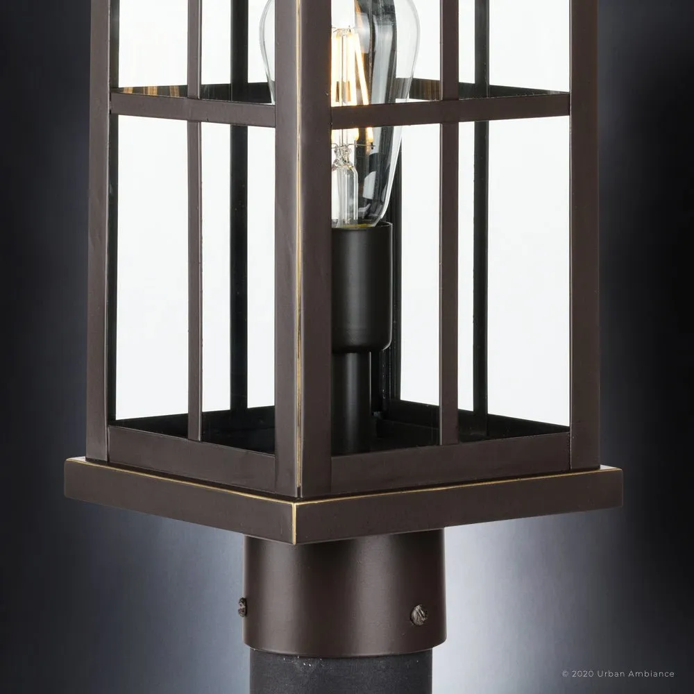 UHP1293 Transitional Outdoor Post Light 20.25''H x 7''W, Olde Bronze Finish, Anaheim Collection