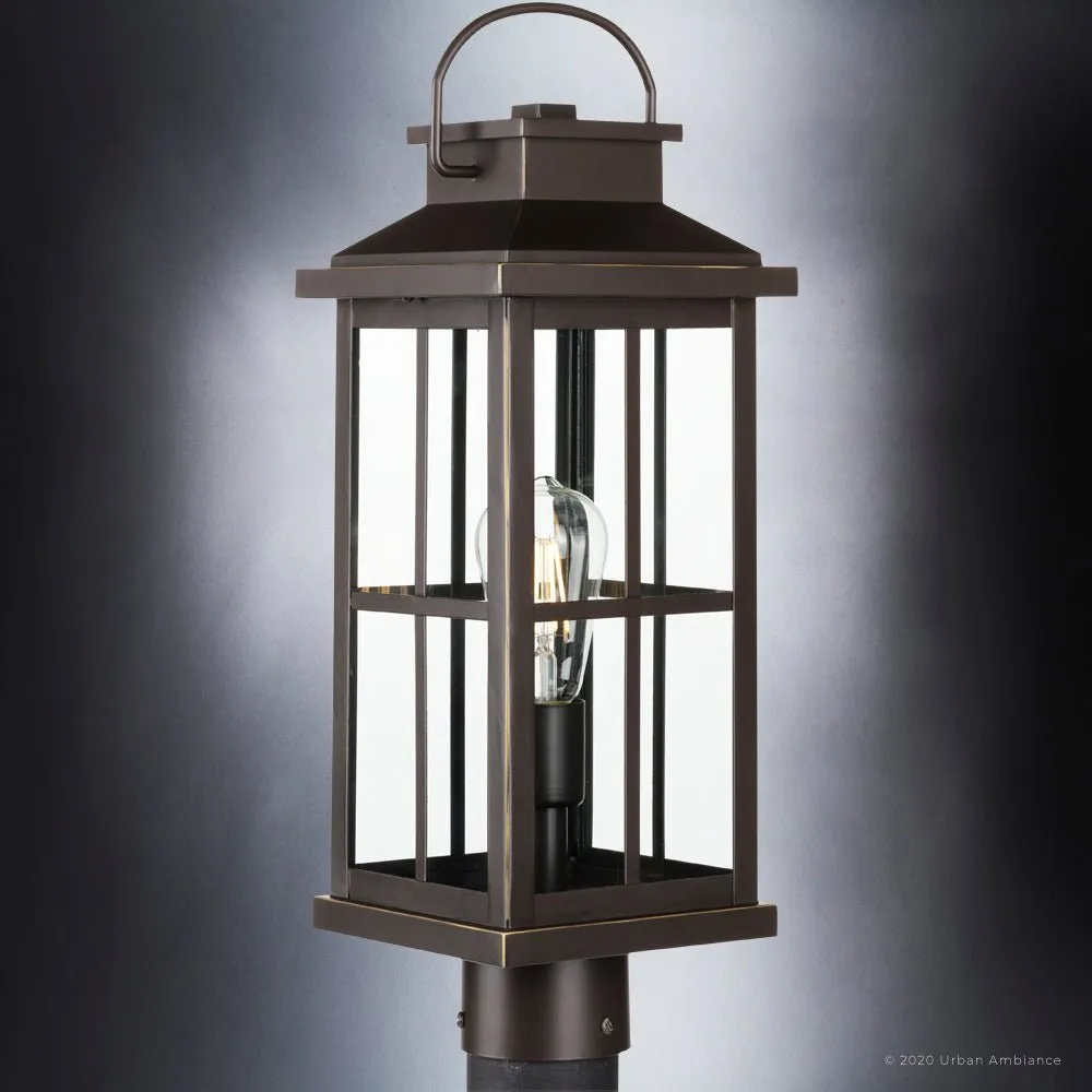 UHP1293 Transitional Outdoor Post Light 20.25''H x 7''W, Olde Bronze Finish, Anaheim Collection