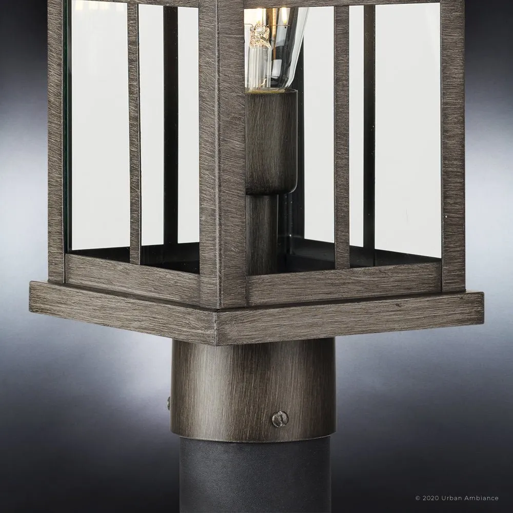 UHP1297 Transitional Outdoor Post Light 20.25''H x 7''W, Aged Pewter Finish, Anaheim Collection