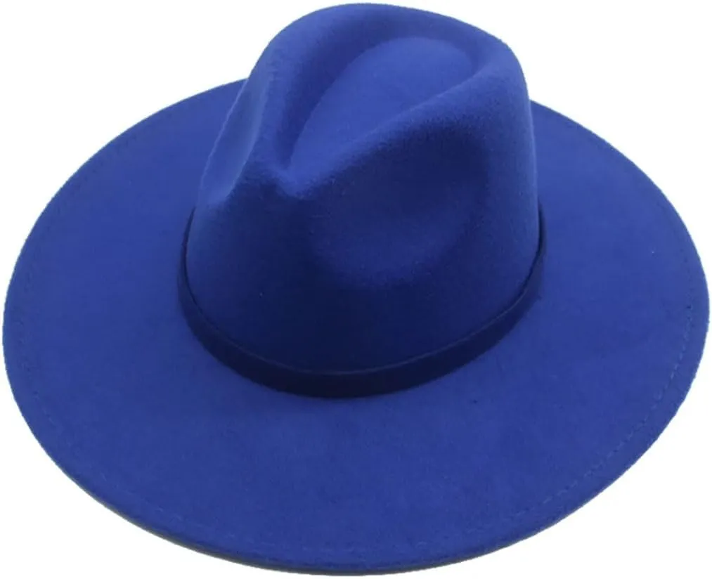 Women Fedora Hats Men Solid Band Hats Panamas Outdoor Wedding Felted Hat