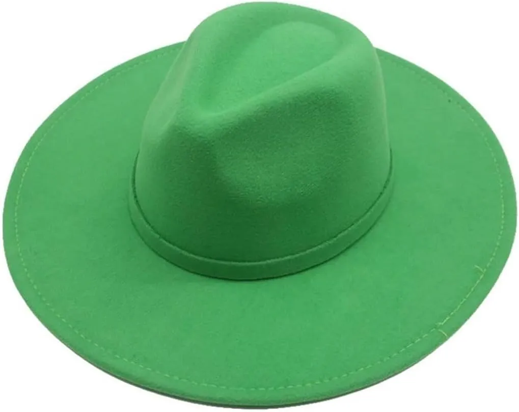 Women Fedora Hats Men Solid Band Hats Panamas Outdoor Wedding Felted Hat