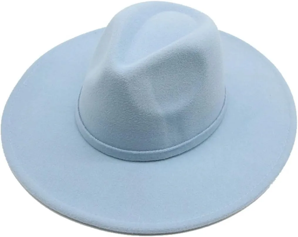 Women Fedora Hats Men Solid Band Hats Panamas Outdoor Wedding Felted Hat