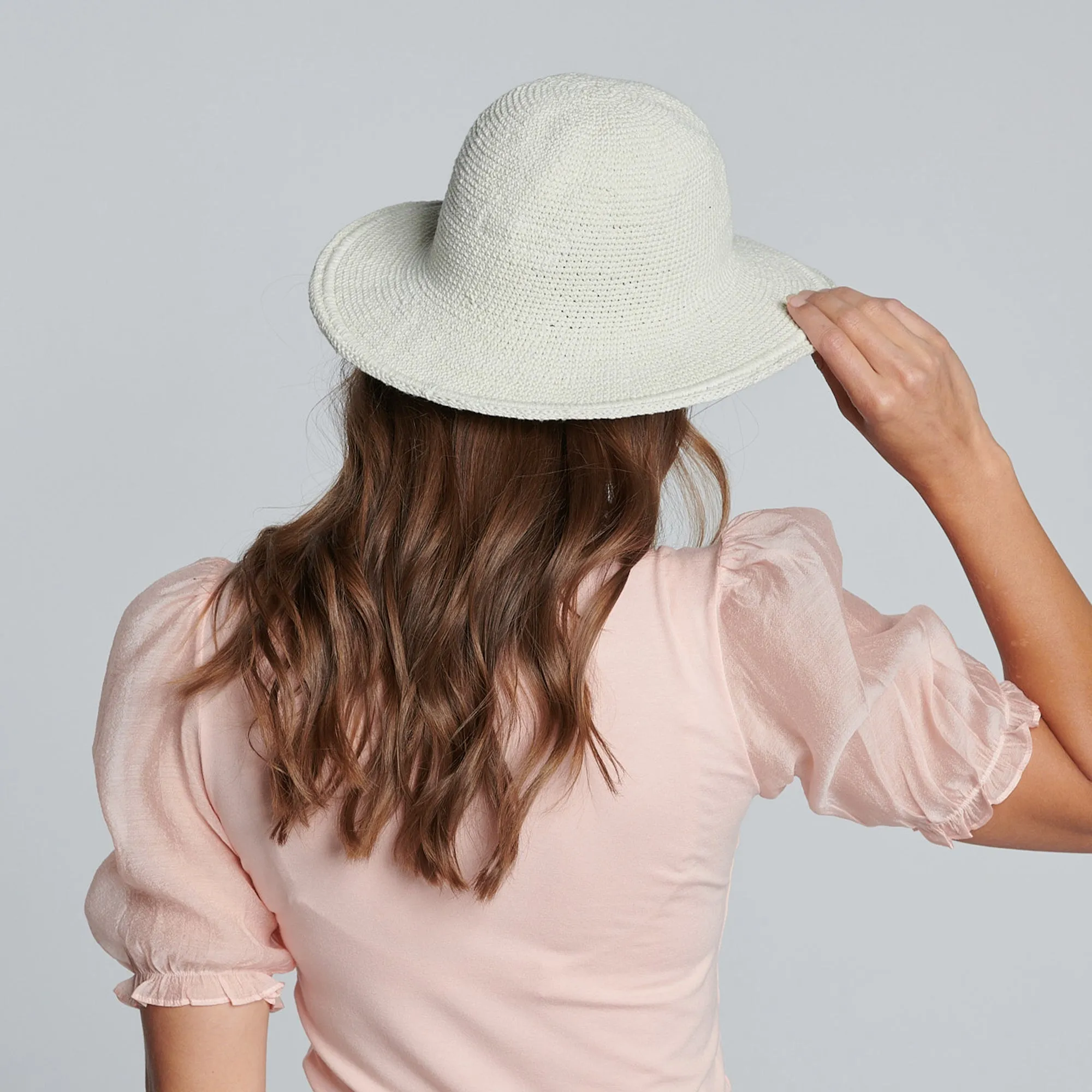 Women's Crocheted Brim Hat