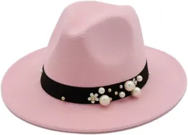 Women's Fedora Hats Wide Brim Dress Party Jazz Caps Felted Hat Panama Church Wedding Sombreros pnnrk 56to58cm